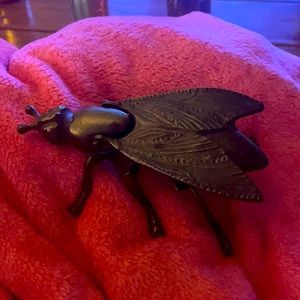 Very rare Vintage brass bug ashtray!